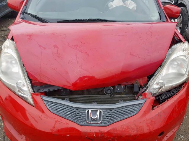 JHMGE88449C005234 - 2009 HONDA FIT SPORT RED photo 7