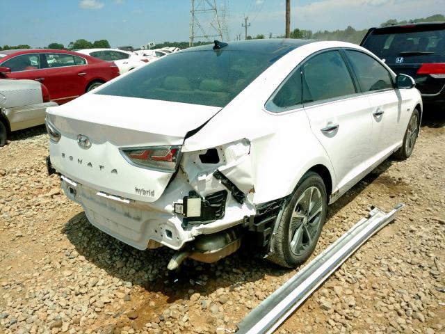 KMHE34L33JA087409 - 2018 HYUNDAI SONATA HYB WHITE photo 4