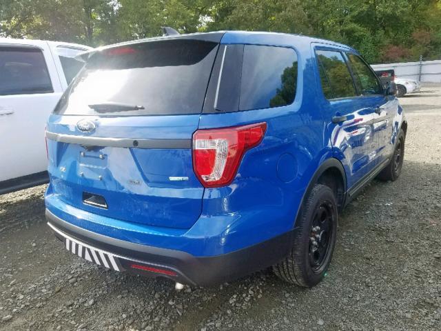 1FM5K8AR8HGA44421 - 2017 FORD EXPLORER P BLUE photo 4