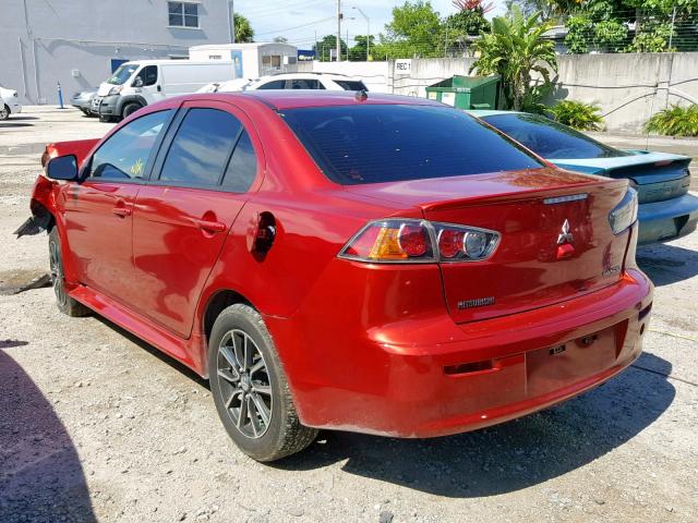 JA32U2FU8HU000656 - 2017 MITSUBISHI LANCER ES RED photo 3