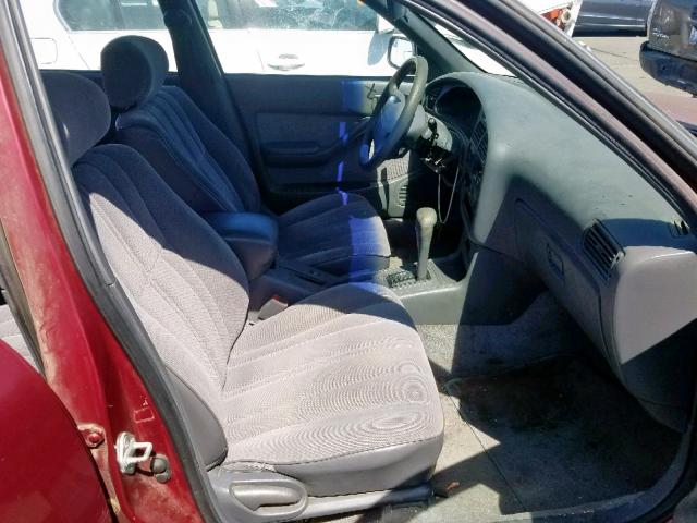 4T1SK11W1NU149315 - 1992 TOYOTA CAMRY DLX 勃艮第红 照片 5