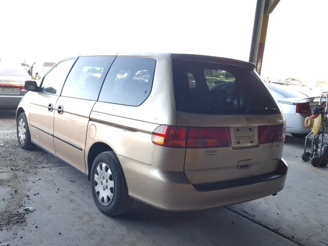 2HKRL1857YH598106 - 2000 HONDA ODYSSEY LX GOLD photo 3