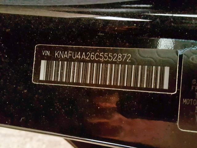 KNAFU4A26C5552872 - 2012 KIA FORTE EX BLACK photo 10