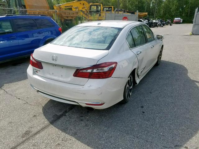 1HGCR2F89GA055760 - 2016 HONDA ACCORD EXL WHITE photo 4