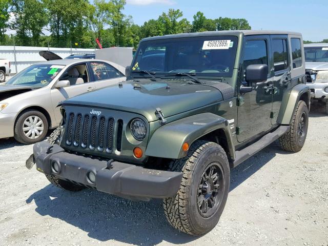 1J8GA59197L118229 - 2007 JEEP WRANGLER S GREEN photo 2