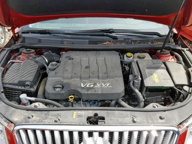 1G4GC5E38CF281919 - 2012 BUICK LACROSSE RED photo 7