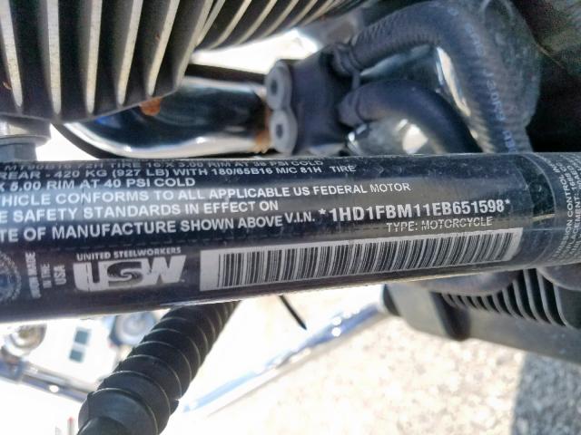 1HD1FBM11EB651598 - 2014 HARLEY-DAVIDSON FLHR ROAD BLUE photo 10