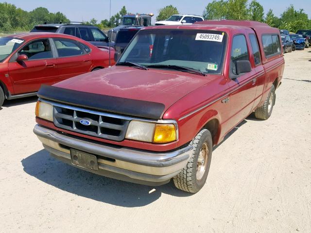 1FTCR14U3PPB49669 - 1993 FORD RANGER SUP RED photo 2