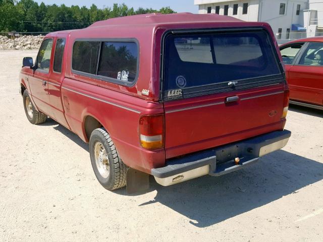 1FTCR14U3PPB49669 - 1993 FORD RANGER SUP RED photo 3