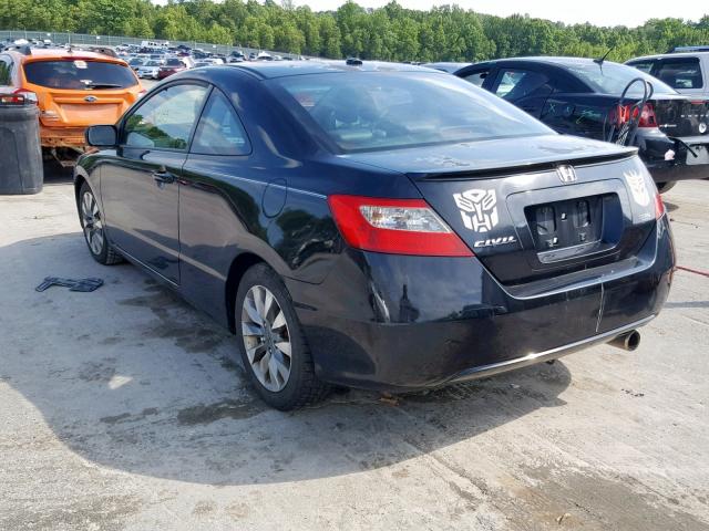 2HGFG12919H535386 - 2009 HONDA CIVIC EXL 黑色 照片 3
