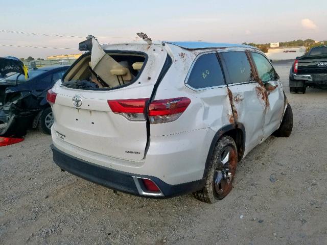 5TDYZRFH2HS212269 - 2017 TOYOTA HIGHLANDER WHITE photo 4