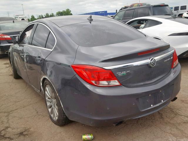 W04GW5EV2B1102583 - 2011 BUICK REGAL CXL GRAY photo 3