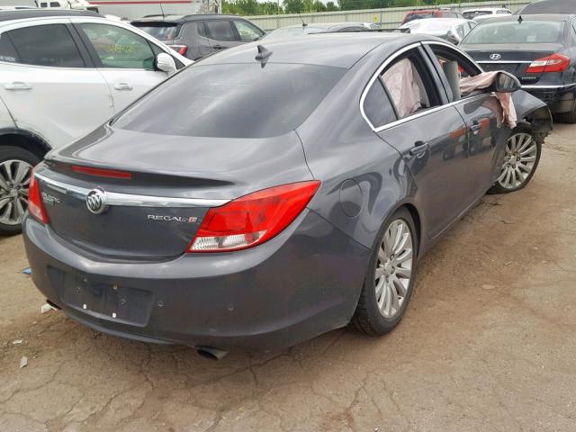 W04GW5EV2B1102583 - 2011 BUICK REGAL CXL GRAY photo 4