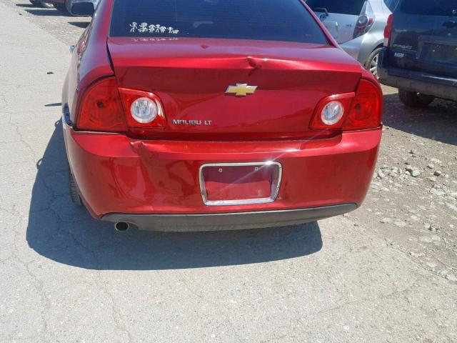 1G1ZC5E08CF339989 - 2012 CHEVROLET MALIBU 1LT BURGUNDY photo 9
