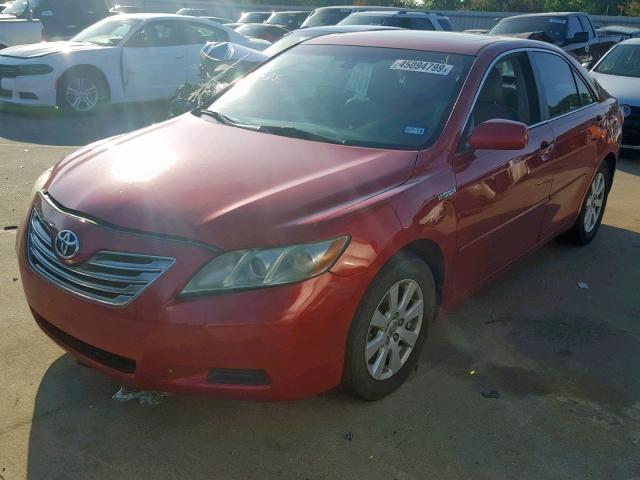 4T1BB46K69U092378 - 2009 TOYOTA CAMRY HYBR RED photo 2