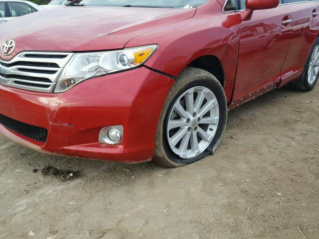 4T3ZA3BB4CU061288 - 2012 TOYOTA VENZA LE RED photo 9