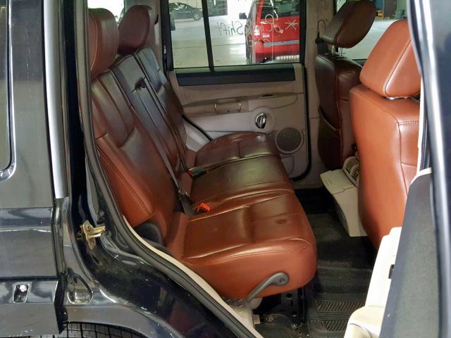 1J8HG58206C311297 - 2006 JEEP COMMANDER BLACK photo 6