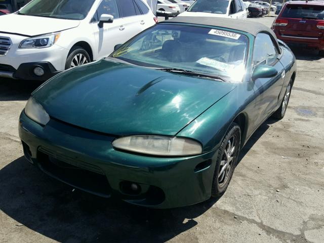 4A3AX35G2XE148331 - 1999 MITSUBISHI ECLIPSE SP GREEN photo 2