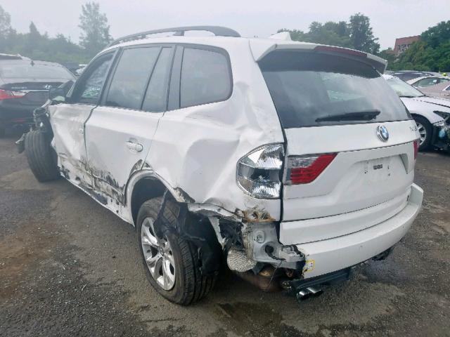 WBXPC93499WJ26122 - 2009 BMW X3 XDRIVE3 WHITE photo 3