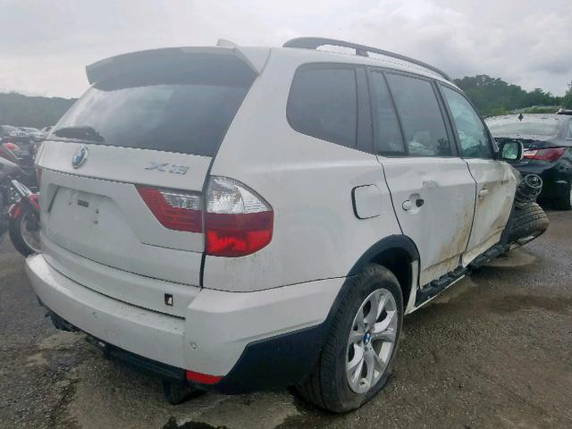 WBXPC93499WJ26122 - 2009 BMW X3 XDRIVE3 WHITE photo 4