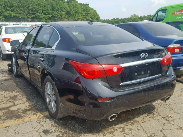 JN1BV7AP3FM331206 - 2015 INFINITI Q50 BASE BLACK photo 3