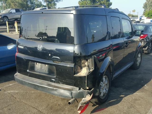 5J6YH28757L008946 - 2007 HONDA ELEMENT EX BLACK photo 4