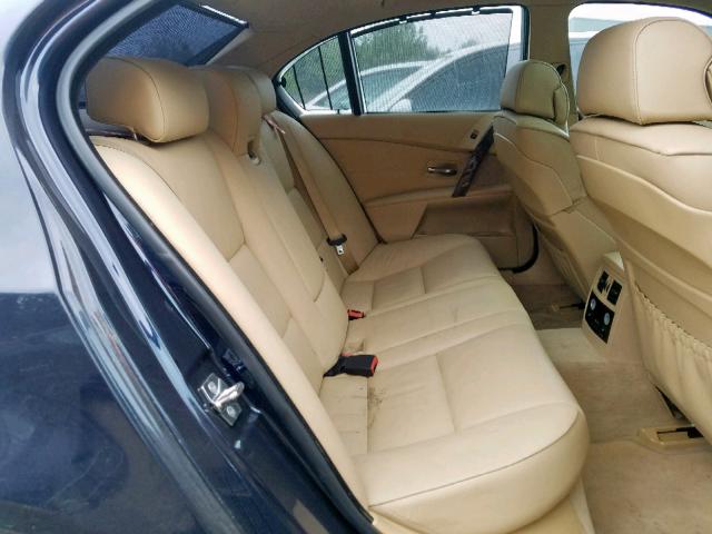 WBANB53547CP07645 - 2007 BMW 550 I BLUE photo 6