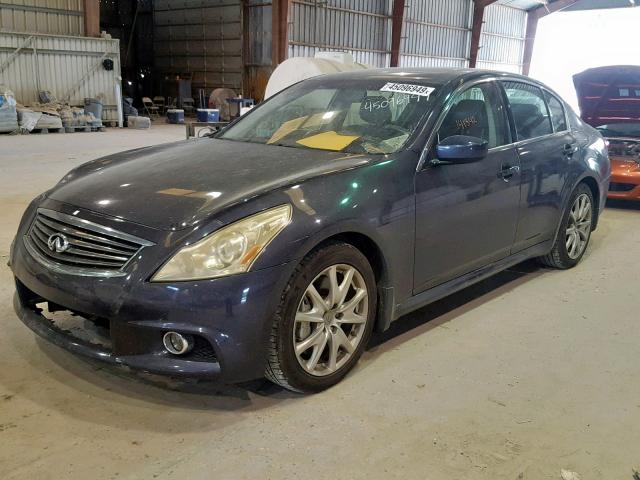 JN1CV6AP7BM502192 - 2011 INFINITI G37 BASE BLUE photo 2