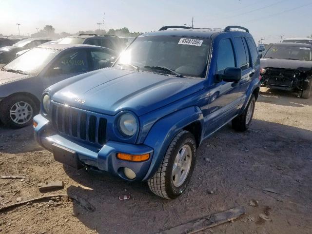 1J4GL58K63W595473 - 2003 JEEP LIBERTY LI BLUE photo 2