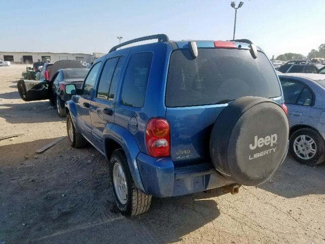 1J4GL58K63W595473 - 2003 JEEP LIBERTY LI BLUE photo 3