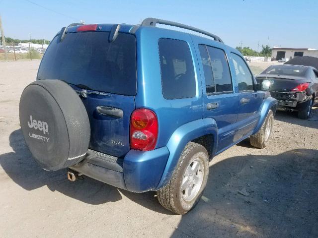 1J4GL58K63W595473 - 2003 JEEP LIBERTY LI BLUE photo 4