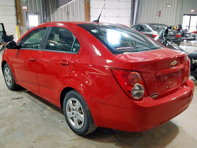 1G1JA5SG3D4144013 - 2013 CHEVROLET SONIC LS 红色 照片 3