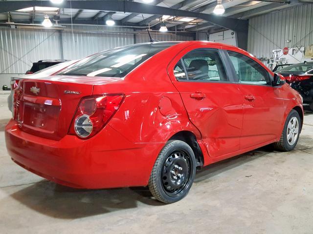 1G1JA5SG3D4144013 - 2013 CHEVROLET SONIC LS 红色 照片 4