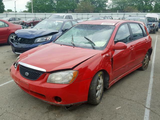 KNAFE161655081983 - 2005 KIA SPECTRA5 RED photo 2