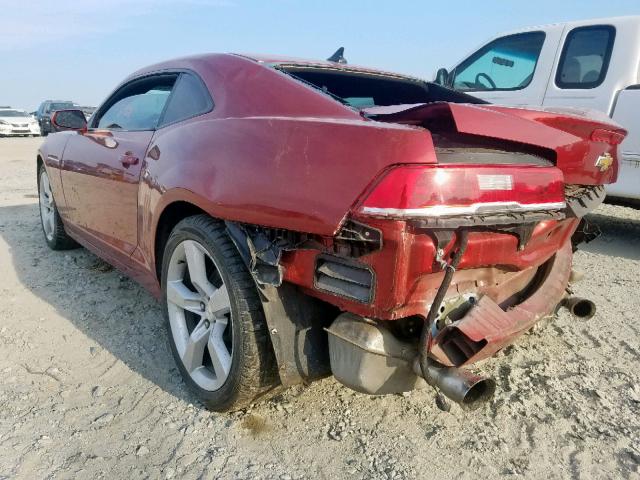 2G1FA1E30E9201077 - 2014 CHEVROLET CAMARO LS RED photo 3