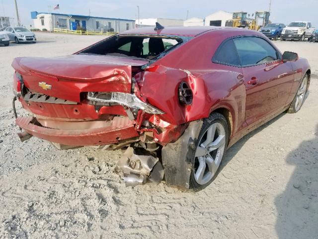 2G1FA1E30E9201077 - 2014 CHEVROLET CAMARO LS RED photo 4