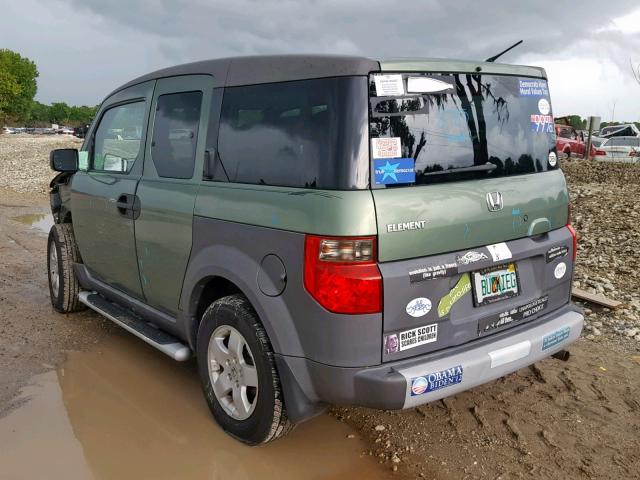 5J6YH18533L016420 - 2003 HONDA ELEMENT EX GREEN photo 3