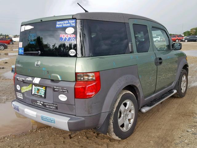 5J6YH18533L016420 - 2003 HONDA ELEMENT EX GREEN photo 4