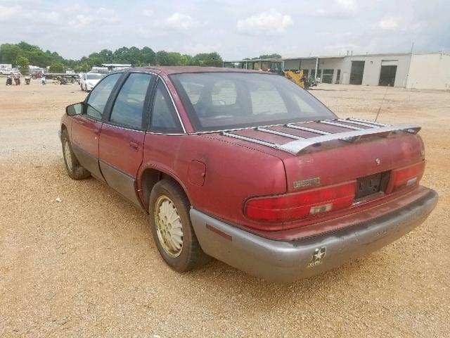 2G4WF52L0S1467001 - 1995 BUICK REGAL GRAN RED photo 3