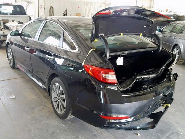 5NPE34AF9GH335343 - 2016 HYUNDAI SONATA SPO BLACK photo 3