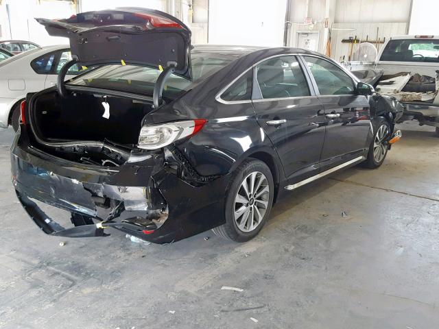 5NPE34AF9GH335343 - 2016 HYUNDAI SONATA SPO BLACK photo 4