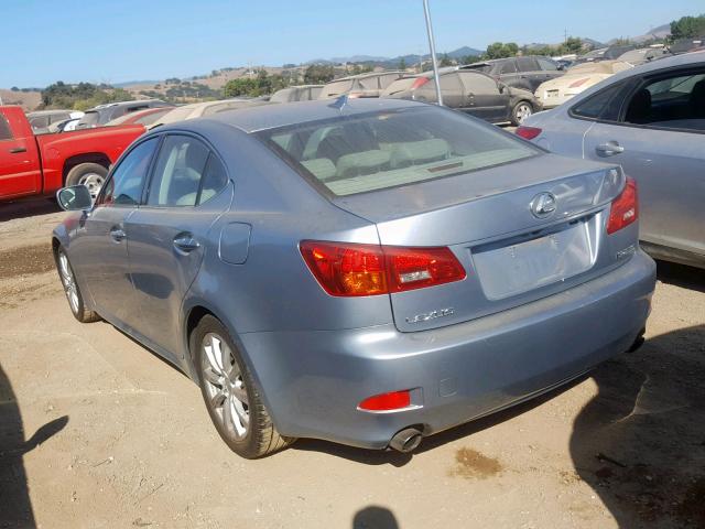 JTHBK262482071367 - 2008 LEXUS IS 250 BLUE photo 3