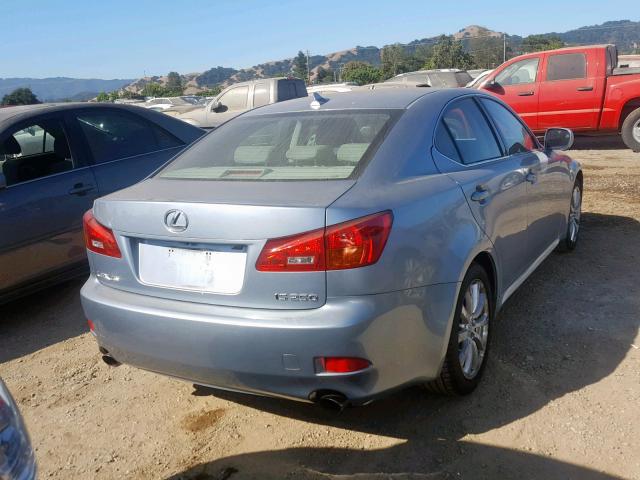 JTHBK262482071367 - 2008 LEXUS IS 250 BLUE photo 4