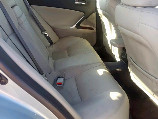 JTHBK262482071367 - 2008 LEXUS IS 250 BLUE photo 6