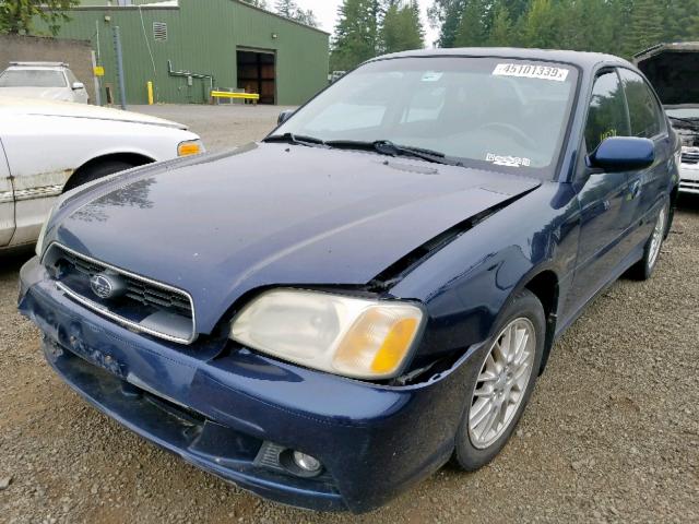 4S3BE625847211370 - 2004 SUBARU LEGACY L S BLUE photo 2