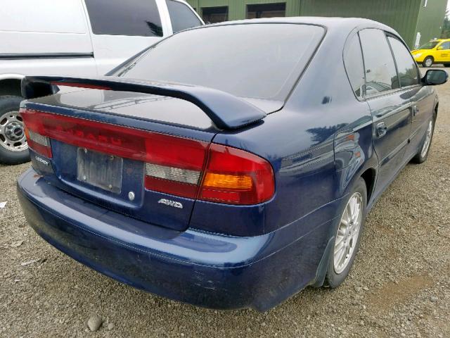 4S3BE625847211370 - 2004 SUBARU LEGACY L S BLUE photo 4