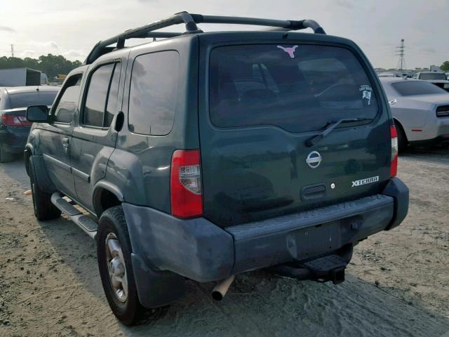 5N1ED28T42C559990 - 2002 NISSAN XTERRA XE GREEN photo 3