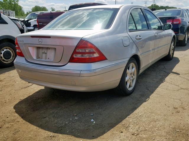 WDBRF61J73A465453 - 2003 MERCEDES-BENZ C 240 SILVER photo 4