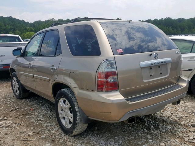 2HNYD18675H530985 - 2005 ACURA MDX TOURIN GOLD photo 3