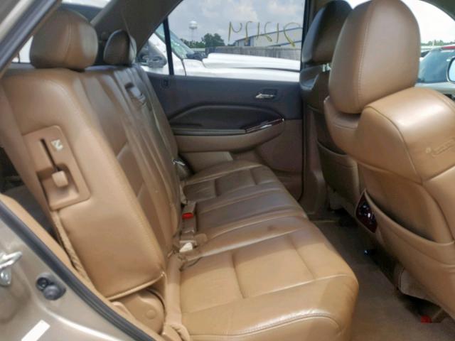 2HNYD18675H530985 - 2005 ACURA MDX TOURIN GOLD photo 6